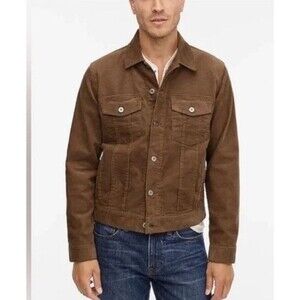J. Crew Trucker Jacket - Corduroy, Brown, Large